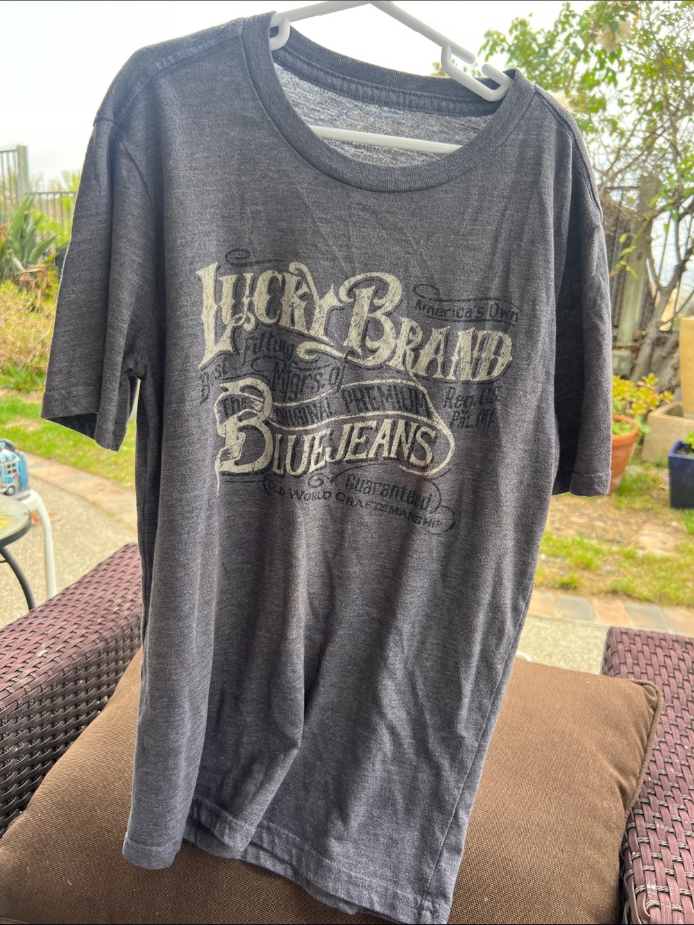 Lucky Brand Charcoal Graphic Short Sleeve Tee